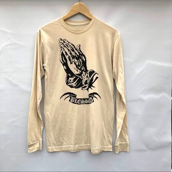 Long sleeve “blessed” graphic tee - Picture 1 of 3